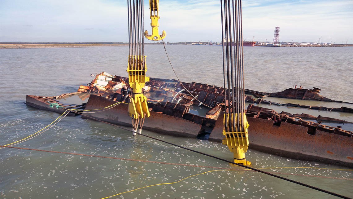 REMOVAL OF THE WRECKAGE OF THE DREDGER M/V SKADOVSK